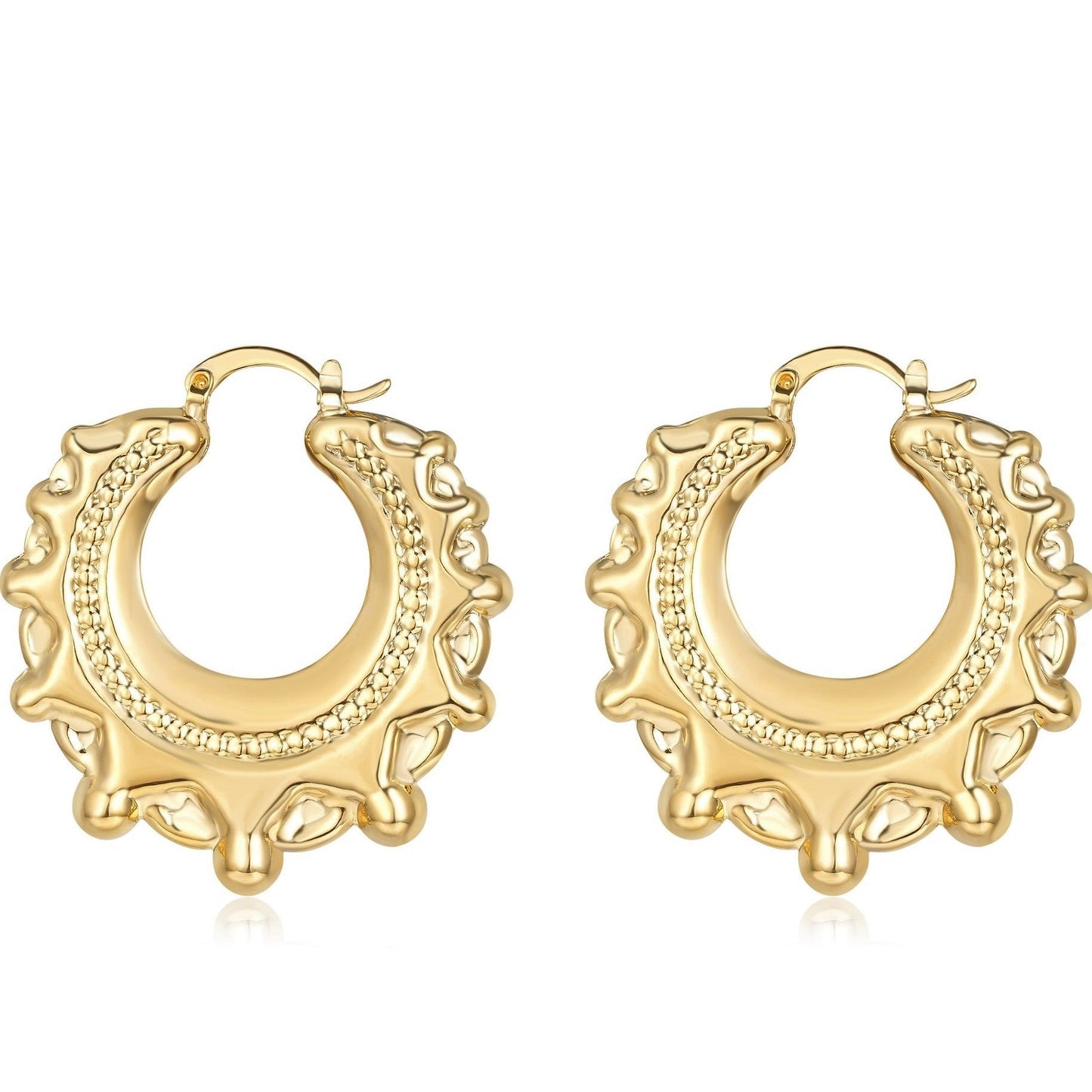 New Round Gypsy Creole Earrings - Available in 20mm & 40mm